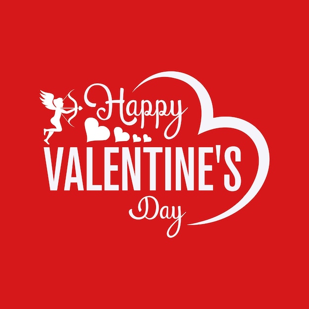 Gratis vector eenvoudig happy Valentijnsdag viering ontwerp