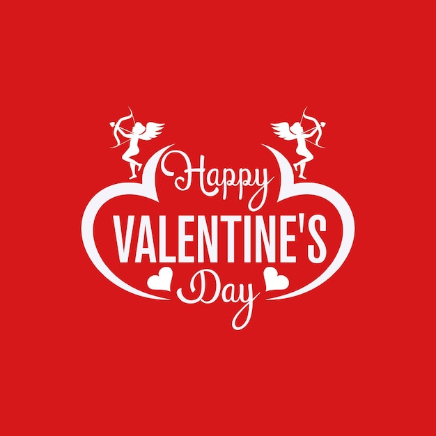 Vector gratis vector eenvoudig happy valentijnsdag viering ontwerp