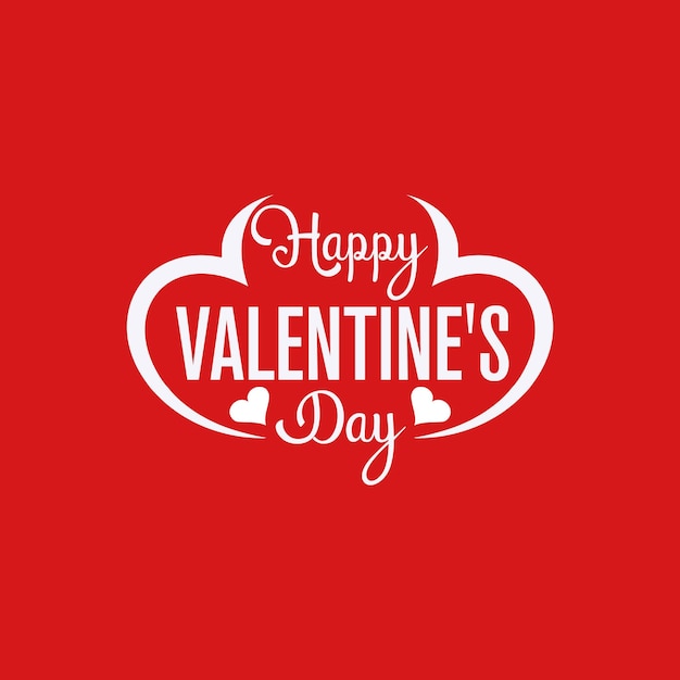 Vector gratis vector eenvoudig happy valentijnsdag viering ontwerp