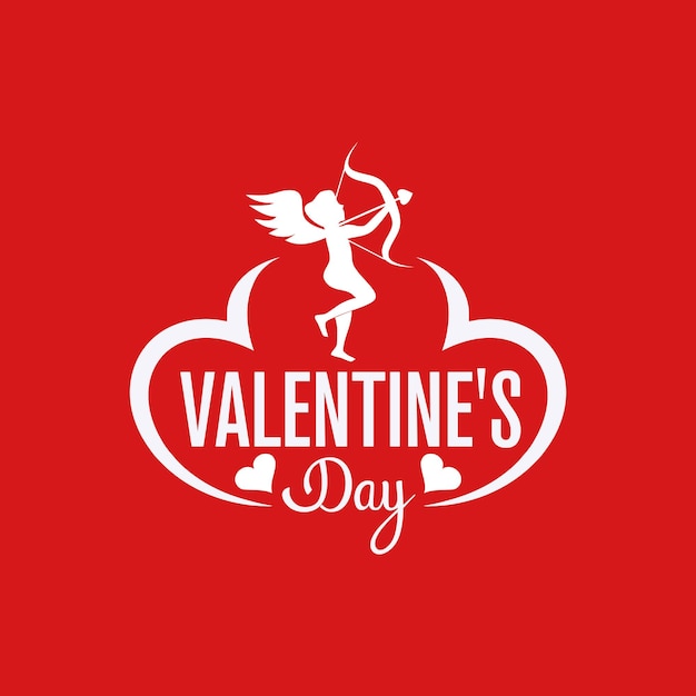 Vector gratis vector eenvoudig happy valentijnsdag viering ontwerp