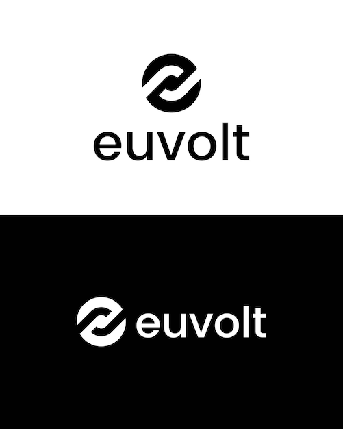 Vector gratis vector euvolt logo ontwerpsjabloon