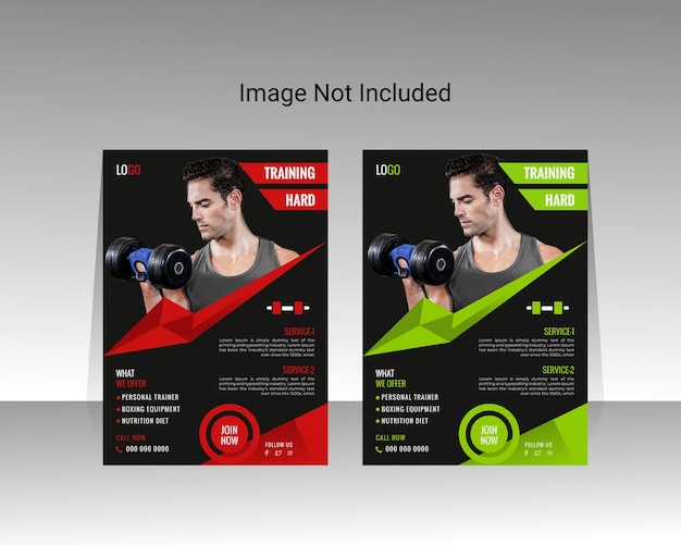 Gratis vector fitness flyer-sjabloon