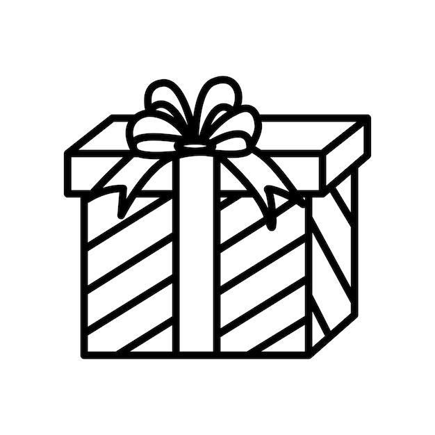 Gratis vector geschenkdoos kerst- of verjaardagscadeautjes