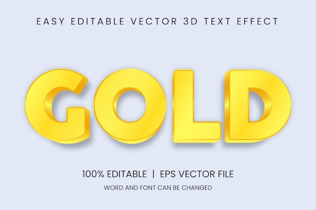 Gratis vector gouden kleur bewerkbaar teksteffect, luxe typografieontwerp, lettertypestijl