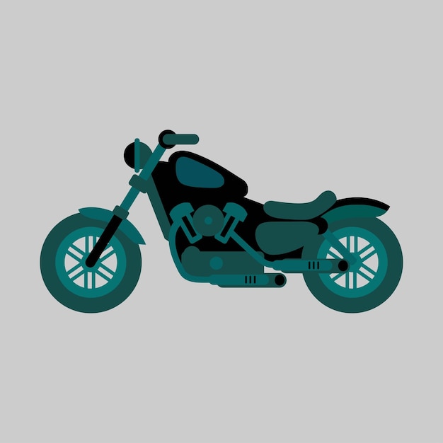 Vector gratis vector grote geïsoleerde motorfiets kleurrijke clipart platte illustraties van verschillende type motorfiets