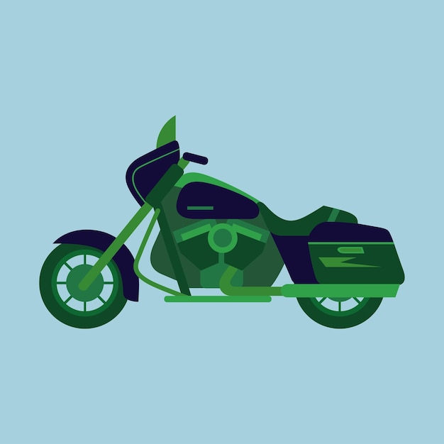 Vector gratis vector grote geïsoleerde motorfiets kleurrijke clipart platte illustraties van verschillende type motorfiets