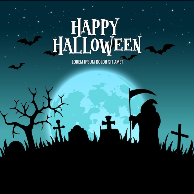Gratis Vector Halloween Ontwerp Template