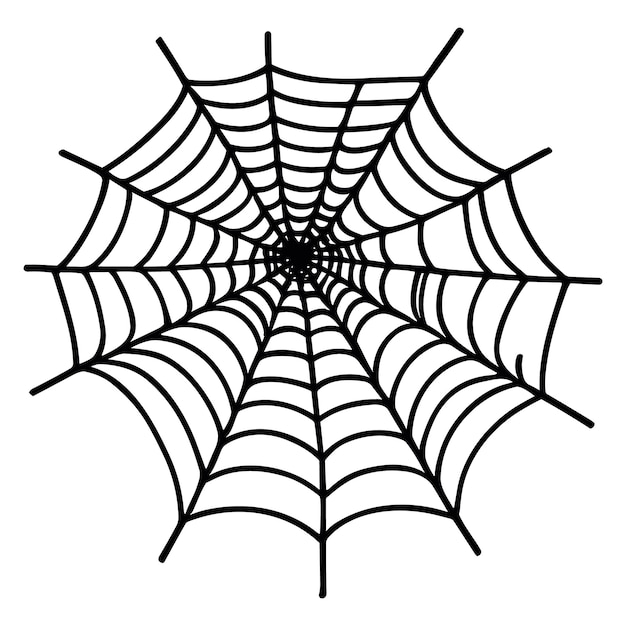Gratis vector hand getekend spinnenweb