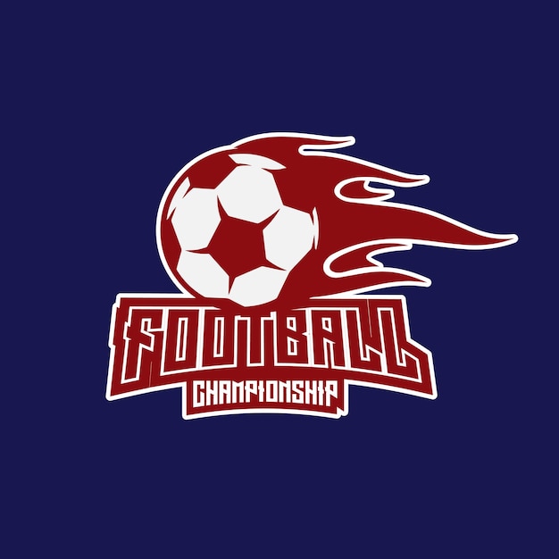 Gratis vector hand getrokken voetbal logo sjabloon en voetbalclub logo