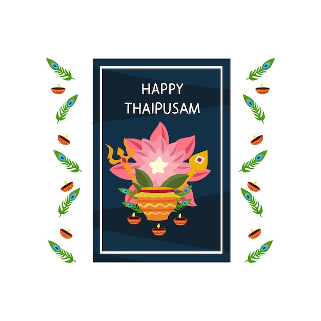 Gratis vector Happy Thaipusam India festival
