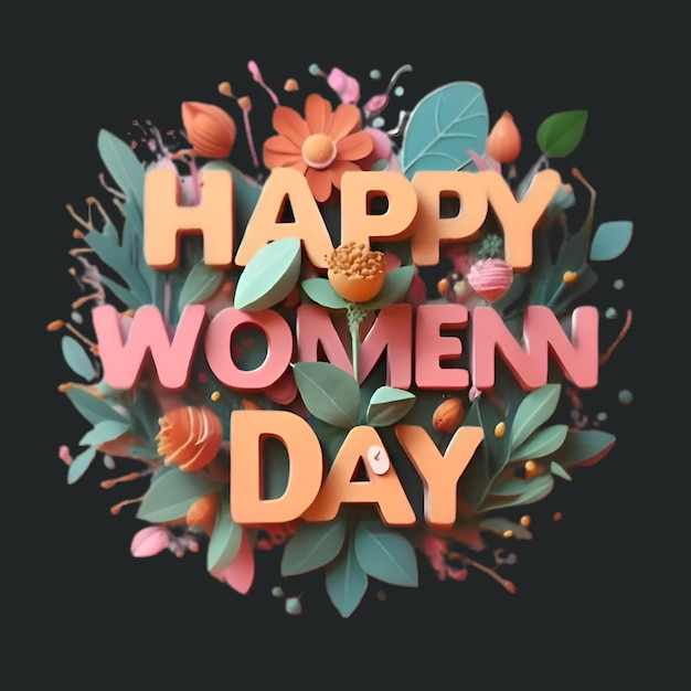 Gratis vector Happy Women's Day T-shirt ontwerp Ai gegenereerd