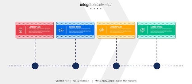 Vector gratis vector infographic stappen collectie vlak ontwerp