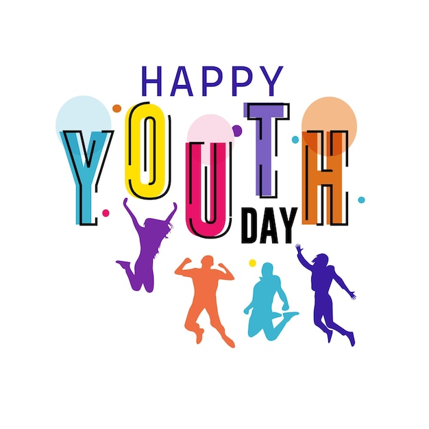 Gratis vector internationale jeugddag viering jeugddag concept