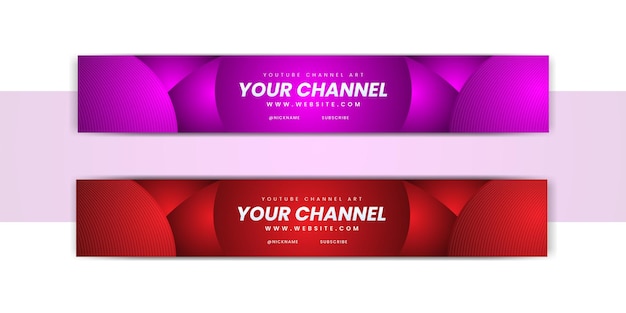 Gratis vector kleurovergang youtube horizontale banner