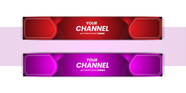 Gratis vector kleurovergang youtube horizontale banner