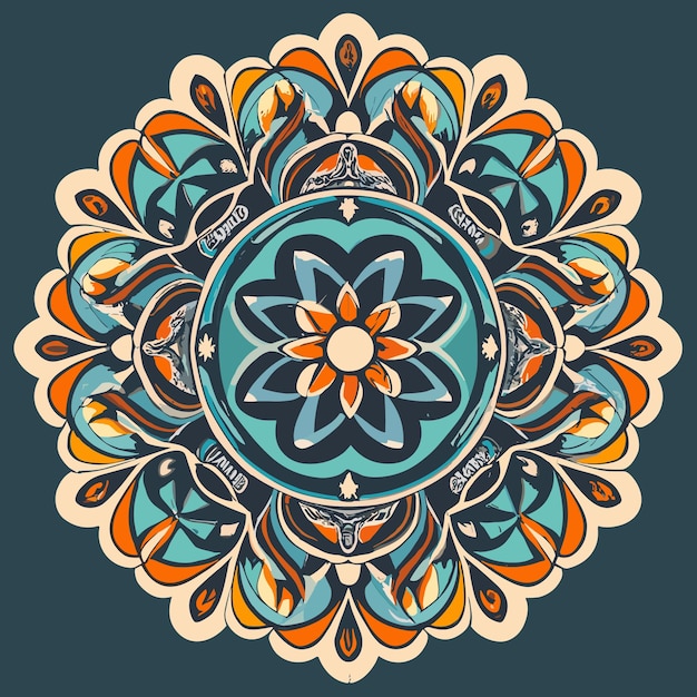 Gratis vector kleurrijke mandala achtergrond