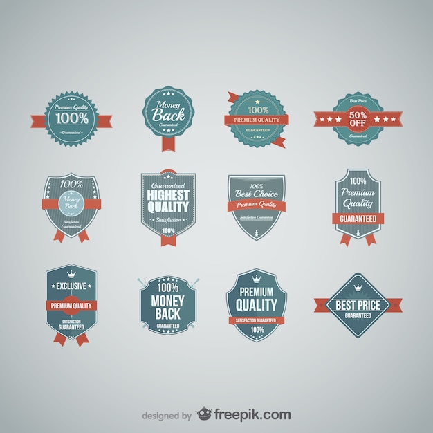 Gratis vector kwaliteit stickers