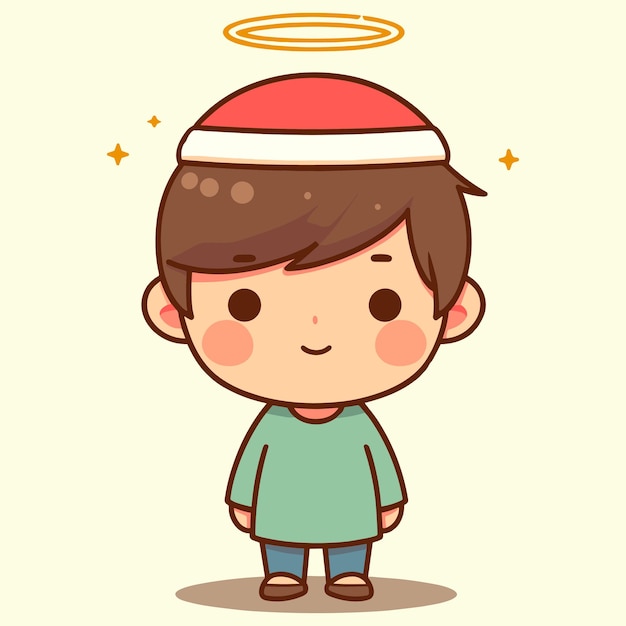 Gratis vector leuke jongen vieren Epiphany dag cartoon flat geïsoleerd