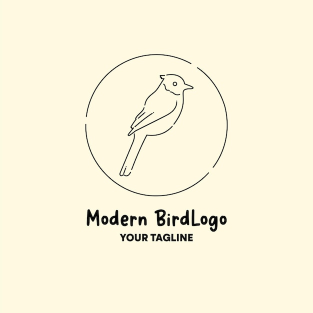 Gratis Vector Logo Bird lijn modern