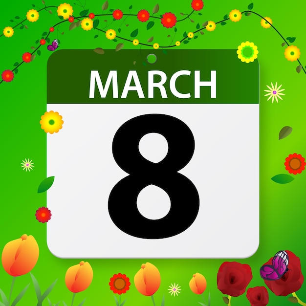 gratis vector mars data op platte ontwerp vector kalender