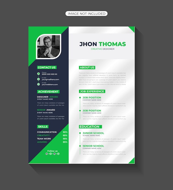 Gratis vector minimalistische cv-template