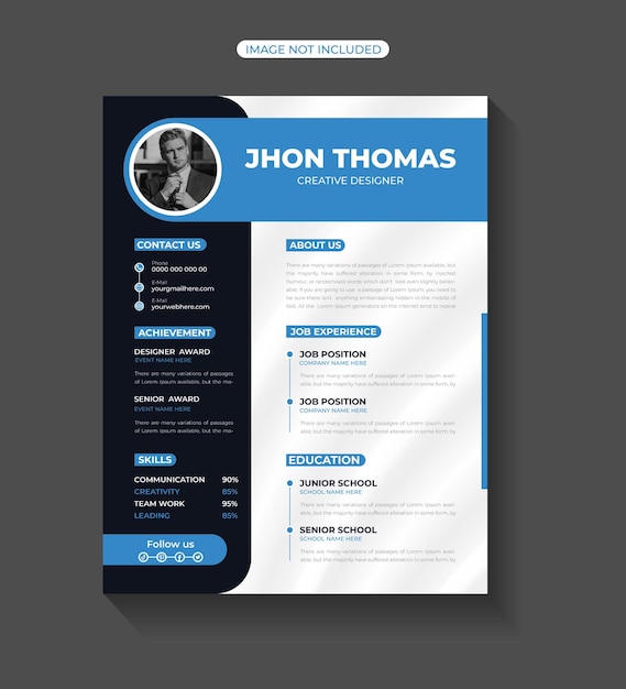 Gratis vector minimalistische cv-template