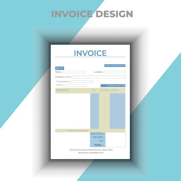 Gratis vector moderne eenvoudige ontwerp factuur Geometrisch minimalistisch ontwerp Gratis vector vlak ontwerp