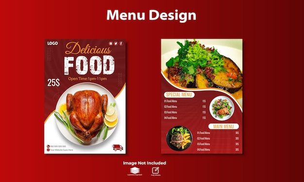 Gratis vector mooie voedsel menu ontwerpsjabloon