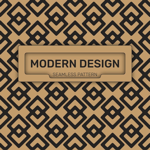Gratis vector naadloze goud modern design patroon geometrische vormen frame
