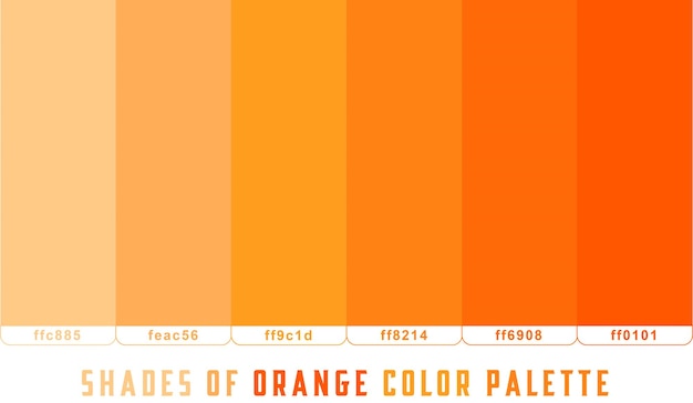 Gratis vector oranje kleurschakeringen