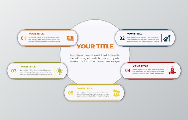 Gratis vector plat cirkeldiagram infographic