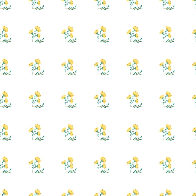 Gratis vector plat ontwerp kleine bloemen patroon ontwerp