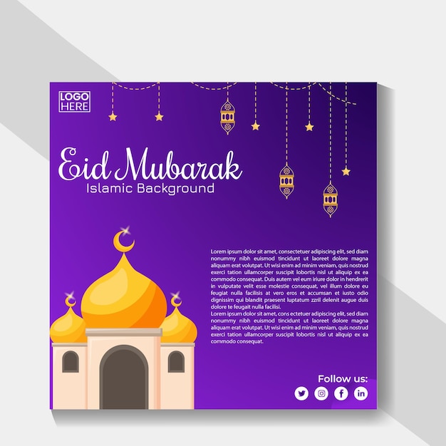 Vector gratis vector realistische eid alfitr instagram posts collectie