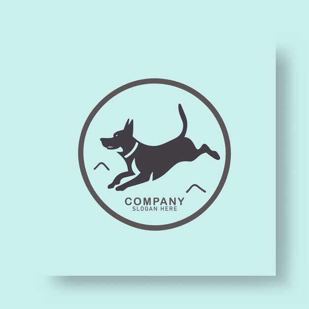 Gratis vector schattig hond logo