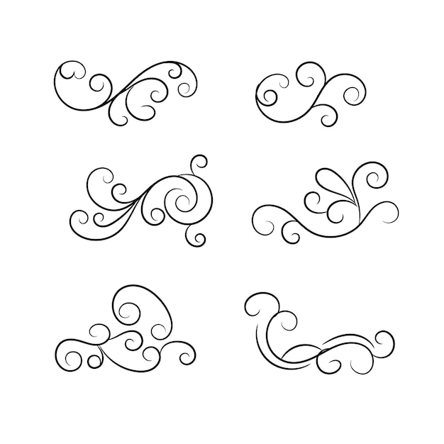 Vector gratis vector set van valentijnsdag doodles