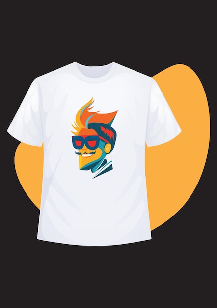 Vector gratis vector t-shirtontwerp met illustratie van de mens