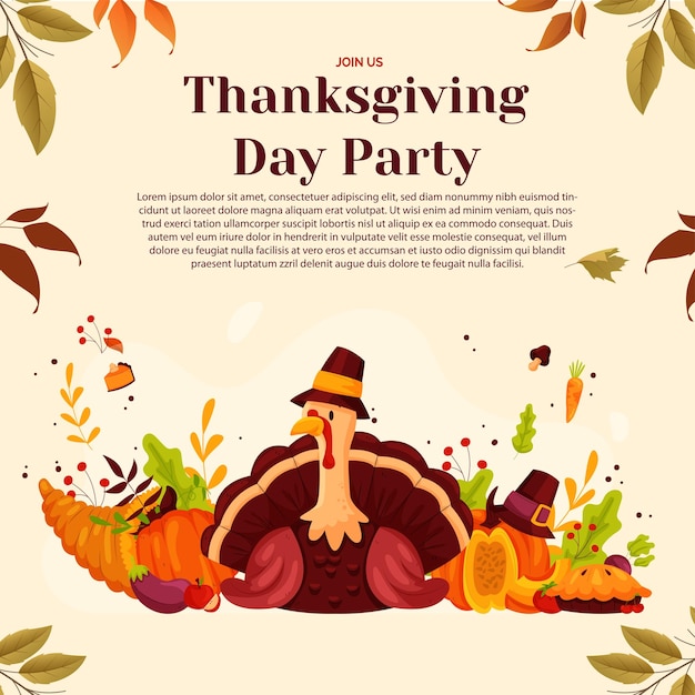 Gratis Vector Thanksgiving Day ontwerp