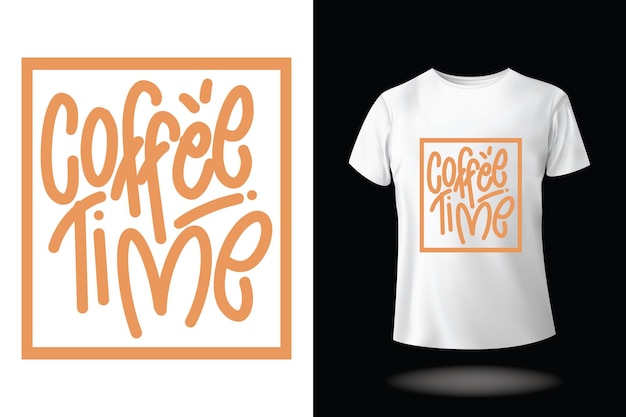 Gratis vector trendy koffie tshirt ontwerp vintage typografie en belettering kunst retro slogan