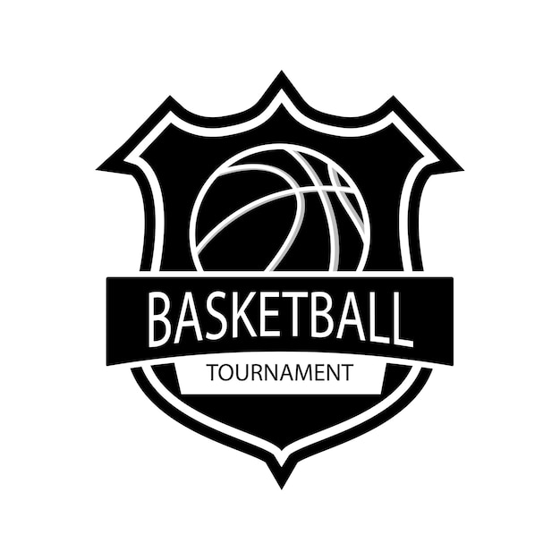 Gratis vector vintage basketbal logo sjabloon