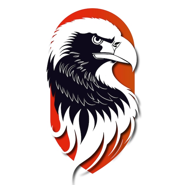 Gratis vector vintage eagle hoofd mascotte kleurrijke concept