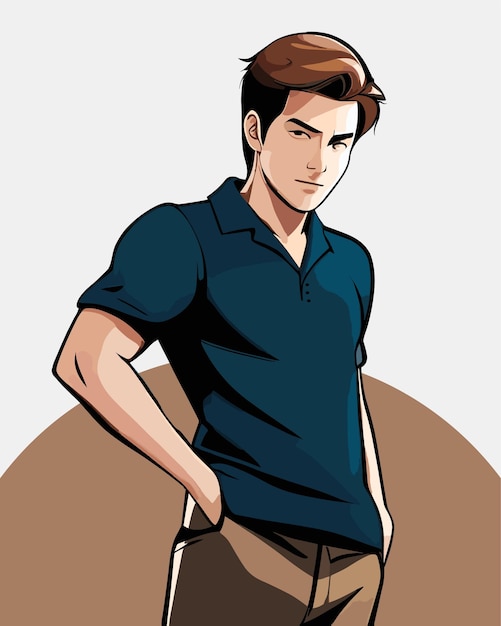 Gratis vector vrolijke mannen vector illustratie met expressieve gezichtsemotie