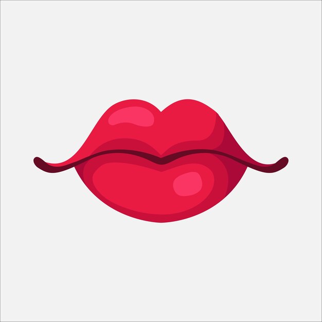 Gratis vector vrouwelijke rode lippen