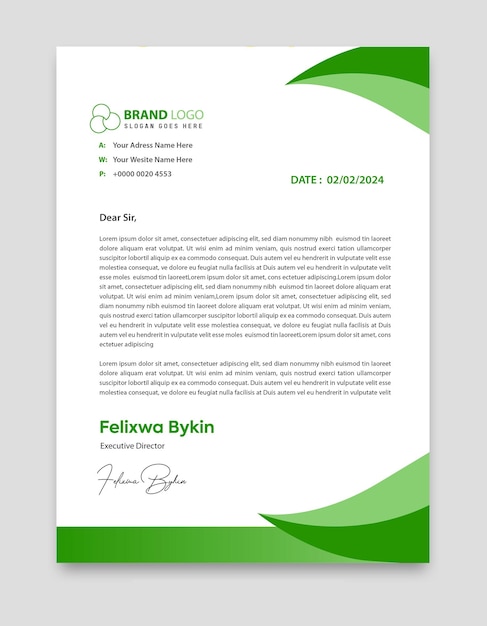 Gratis vektor corporate identity of letterhead sjabloon