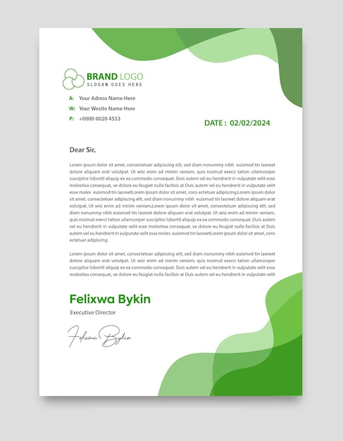 Gratis vektor corporate identity of letterhead sjabloon