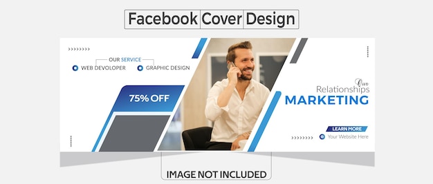 Vector gratis zakelijke facebook-omslagsjabloon in moderne stijl zakelijke identiteit facebook-bannersjabloon