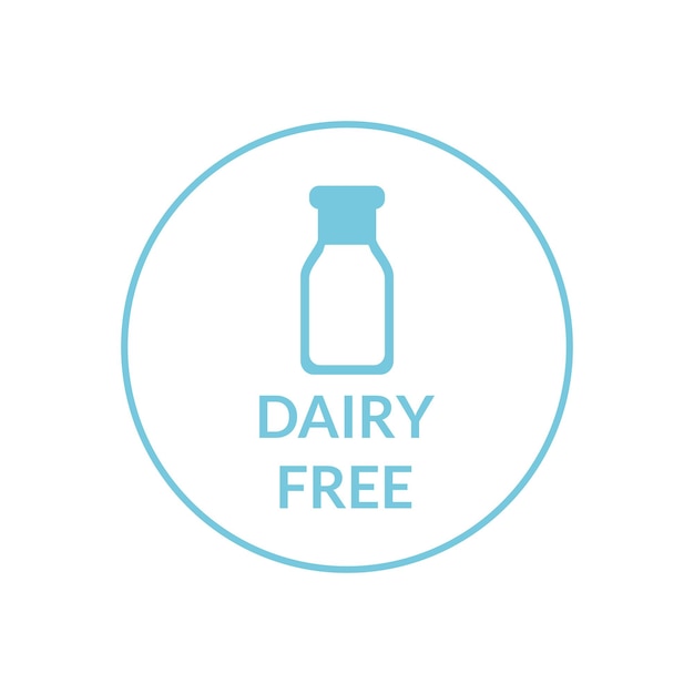 Gratis zuivel icoon. voor het verpakken van producten tegen lactose- en melkallergie
