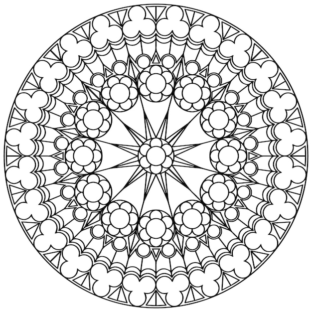 gratis zwart mandala vector cirkelontwerp