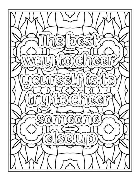 Gratitude Quotes Coloring Book Page for Adult