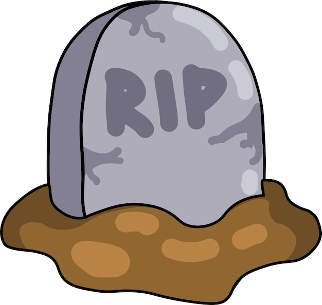 Vector grave of halloween