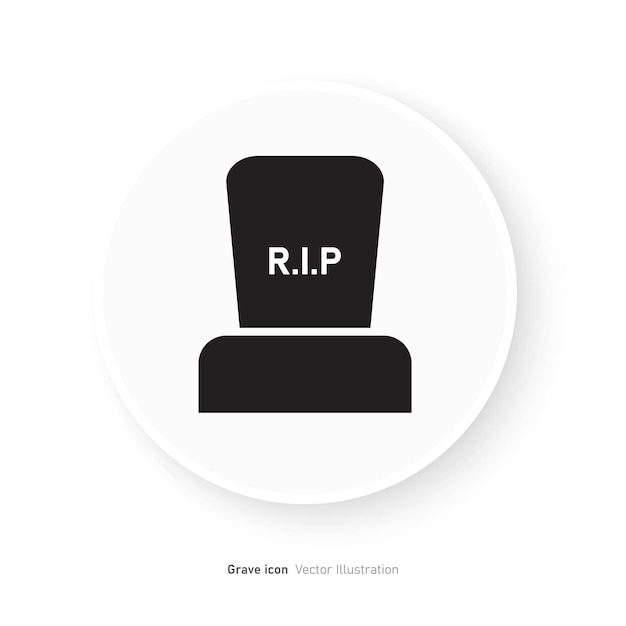 Vector grave icoon ontwerp rip symbool vector illustratie